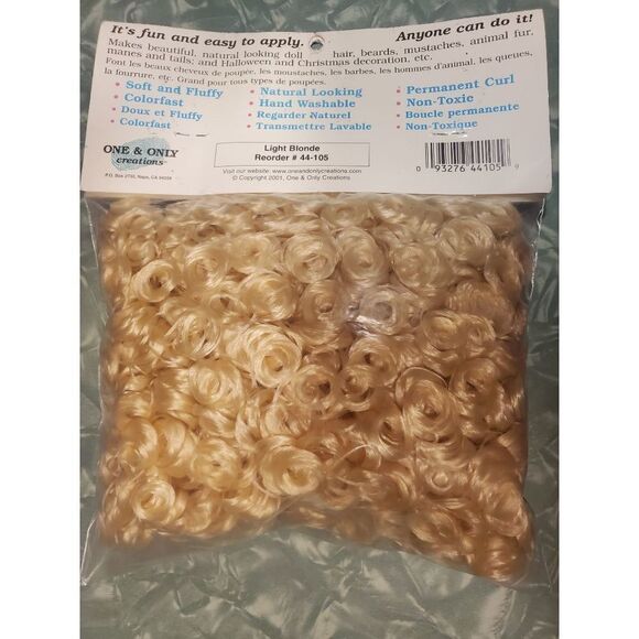 7 Packages Of Vintage Curly Doll HairB04 - Picture 3 of 9